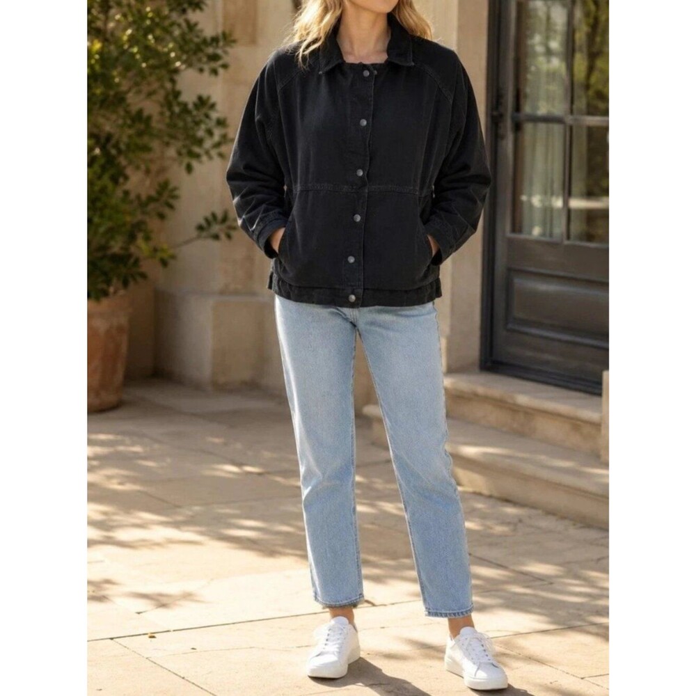 Free People We The Free Denim Jacket Top Long Sleeve Buttondown Cotton XS 288308